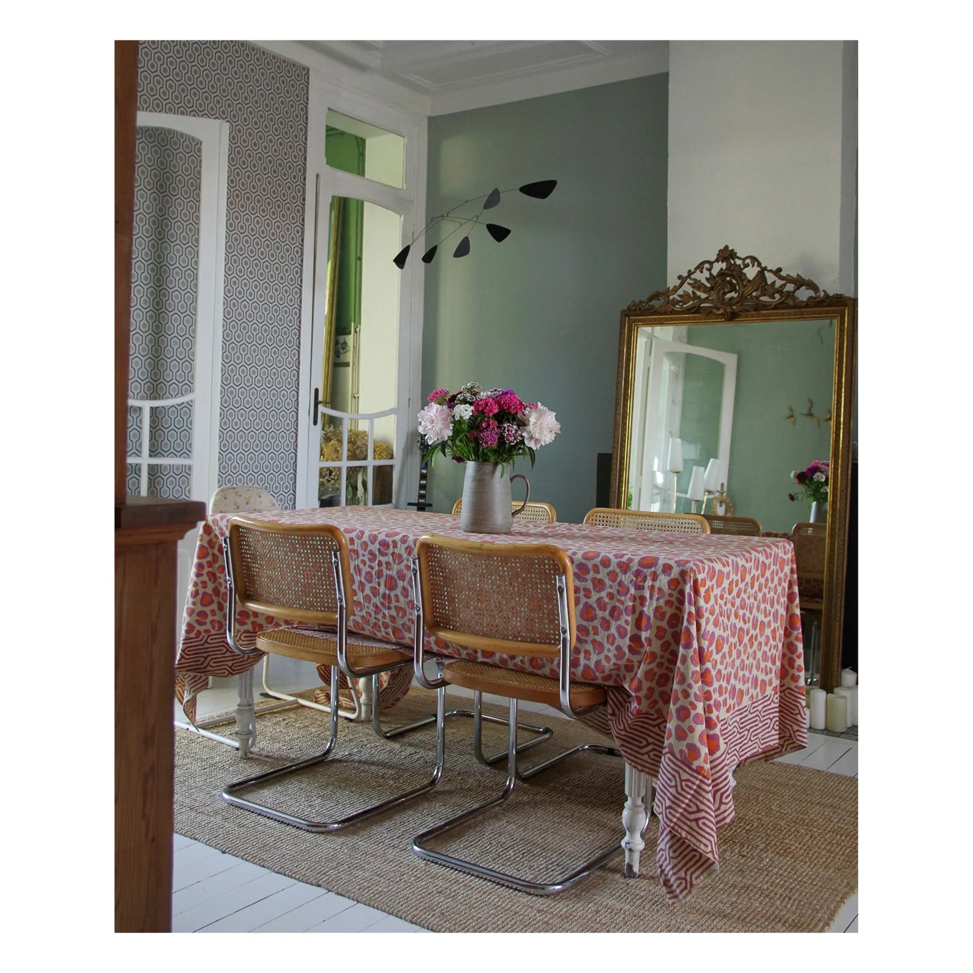 Doing Goods - Leopard throw and cotton totebag | Pink