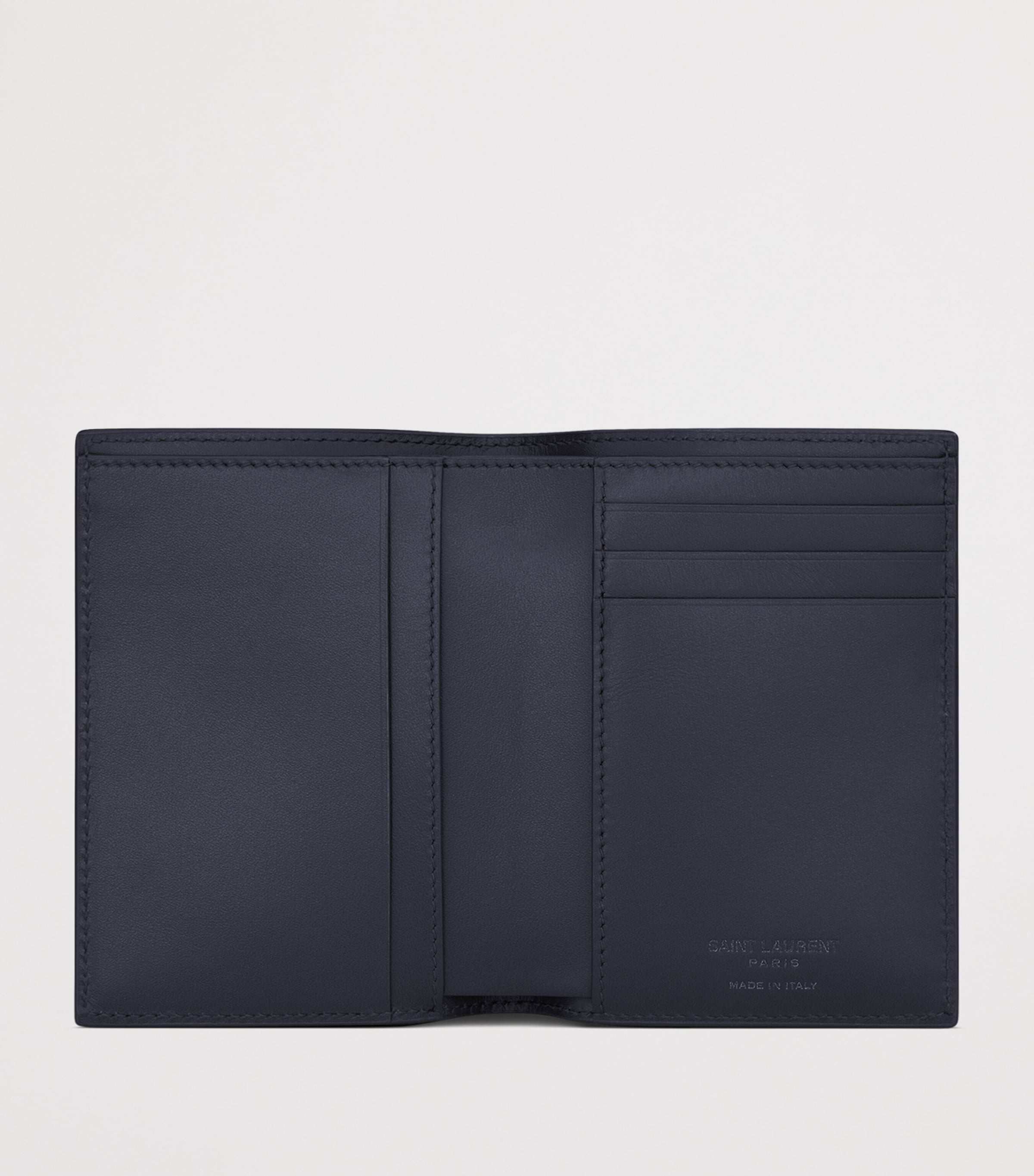 Saint Laurent Calfskin Logo Bifold Wallet