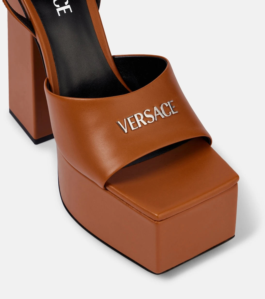 Versace - 150 leather platform sandals