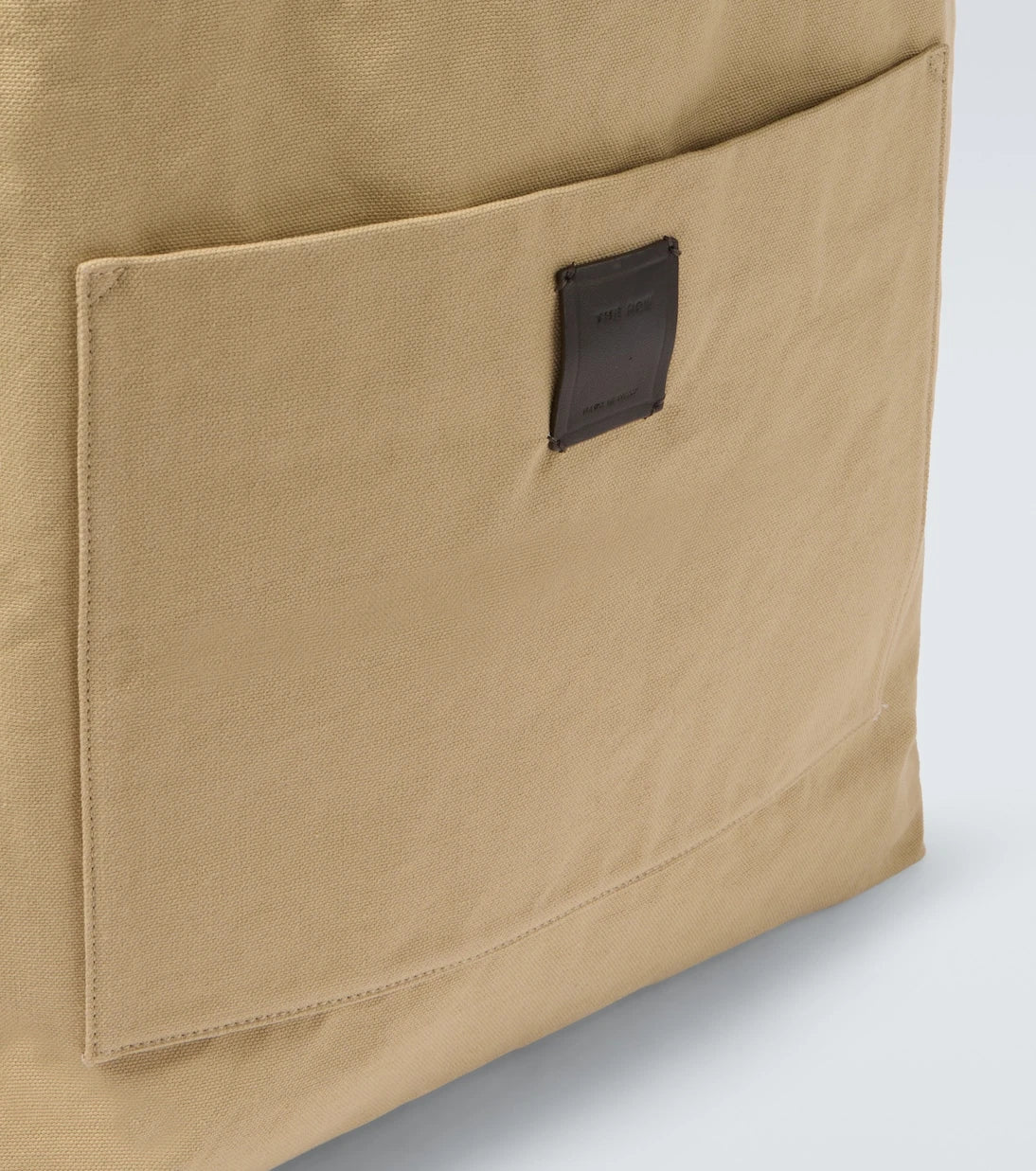 The Row - Tori leather-trimmed canvas tote bag