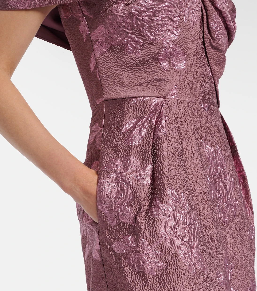 Rebecca Vallance - Levinia off-shoulder brocade gown