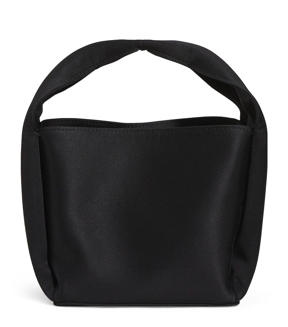 Toteme Black Petite Satin Bucket Bag