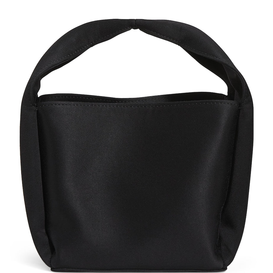 Toteme Black Petite Satin Bucket Bag