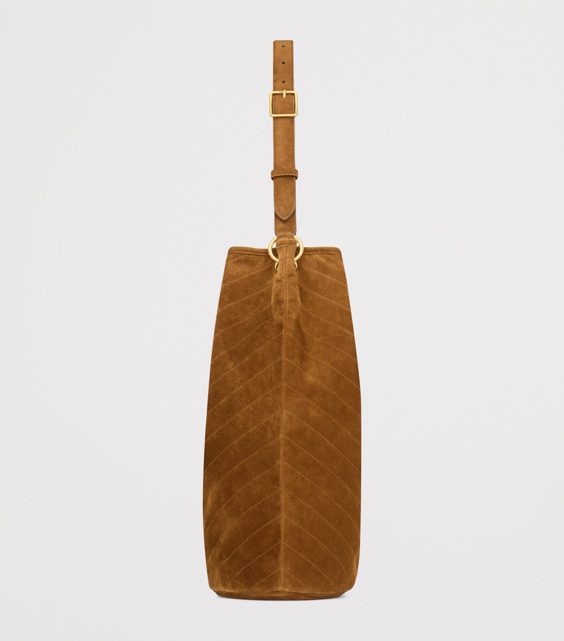 Beige Suede Niki Bucket Bag