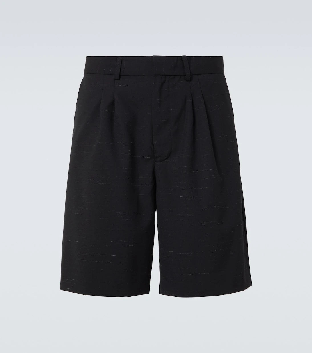 Commas - Heathered cotton and wool shorts