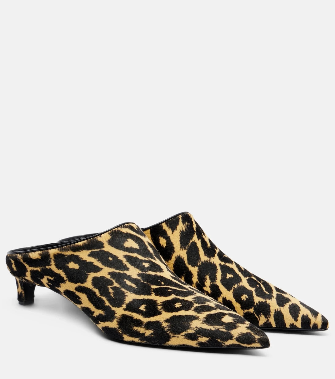 Jil Sander - Pointy leopard-print calf hair mules