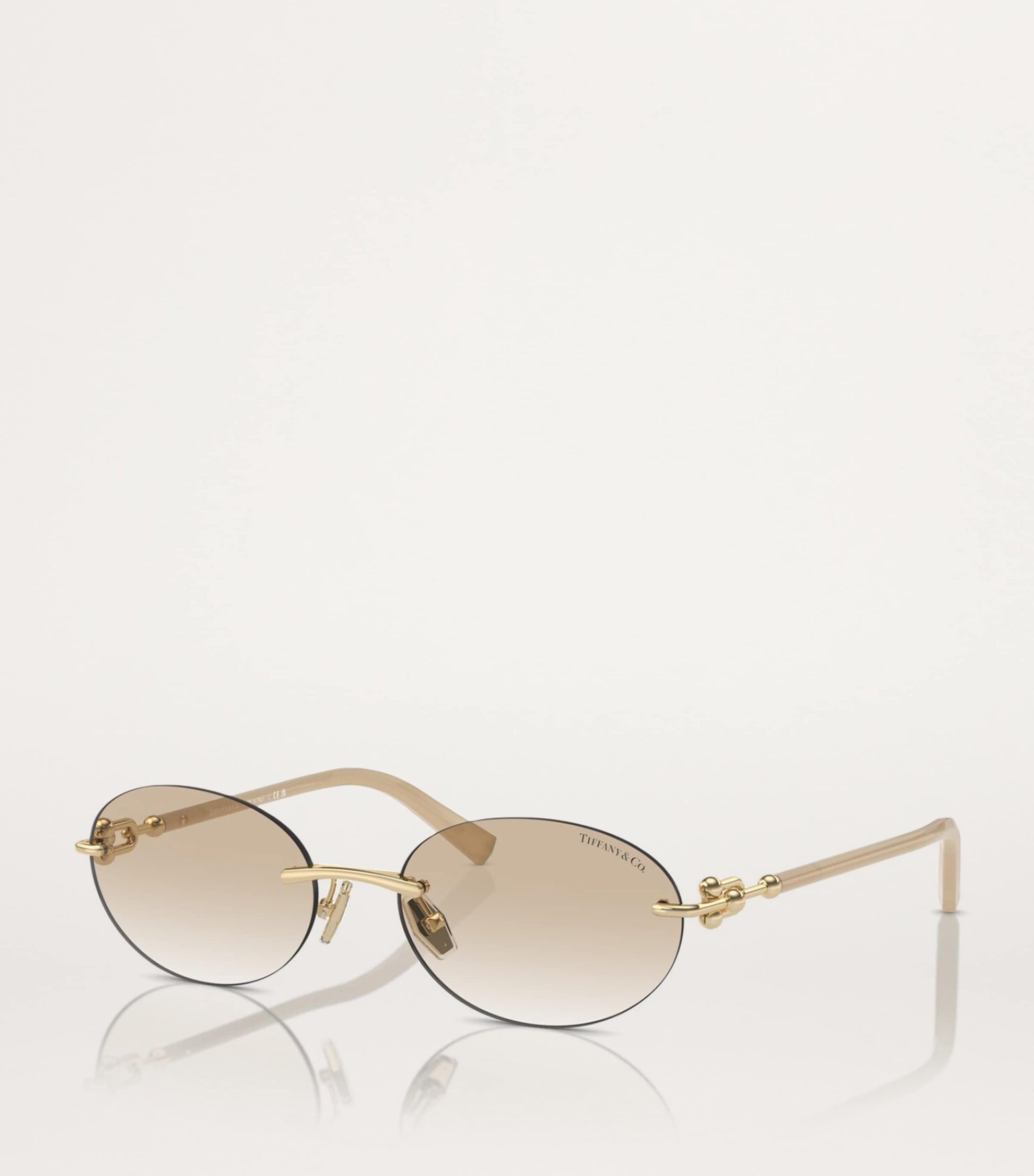 Tiffany & Co. Gold Metal Sunglasses
