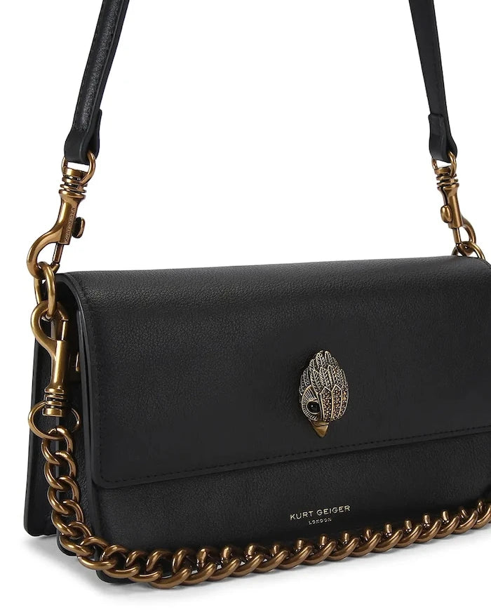 Kurt Geiger London Sloane Soft Shoulder Bag Kadın Deri Crossbody Çanta
