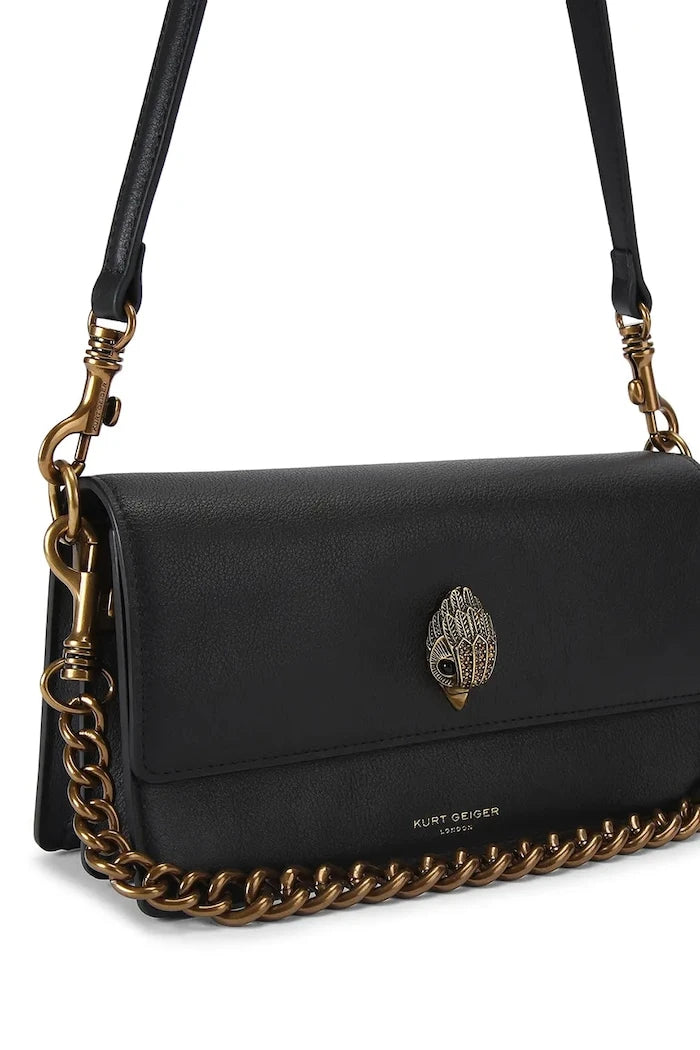 Kurt Geiger London Sloane Soft Shoulder Bag Kadın Deri Crossbody Çanta