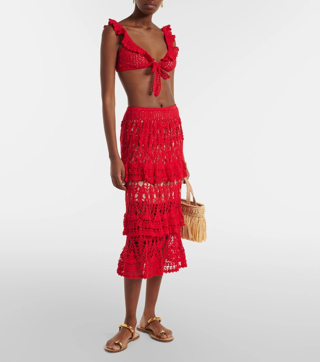 Anna Kosturova - Brigitte crochet cotton bra top