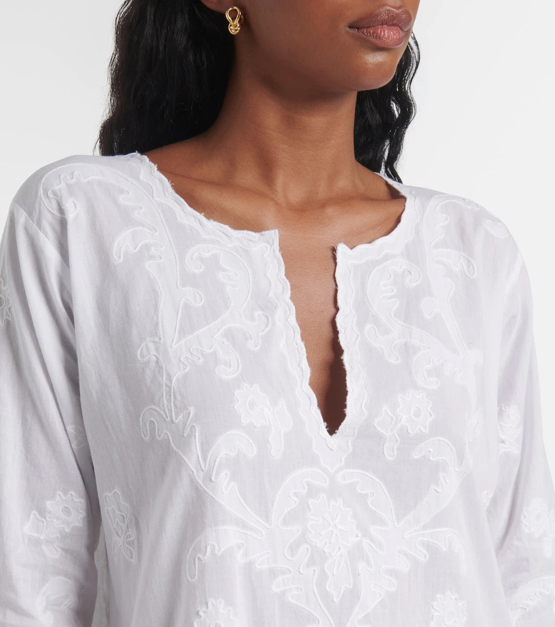 Juliet Dunn - Embroidered cotton kaftan