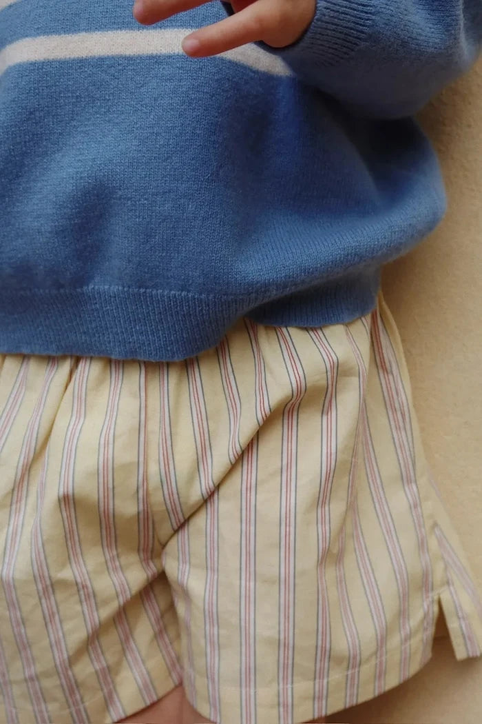 Konges Sløjd çocuklar için pamuklu kısa şort 3 PACK AZUR SHORTS GOTS