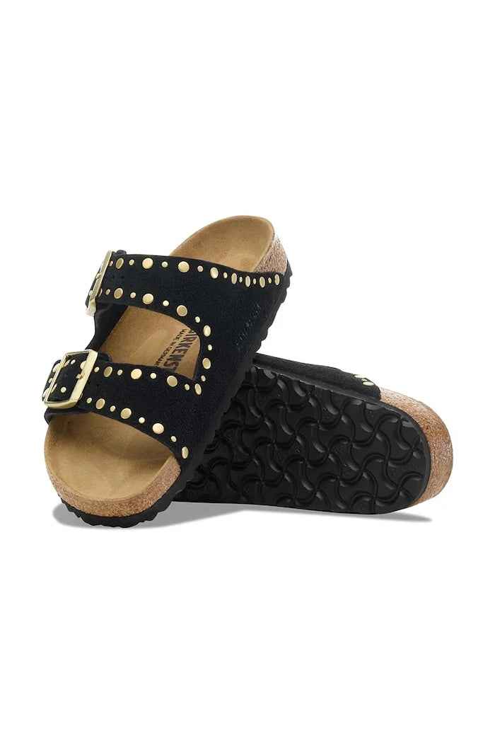 Велурени чехли Birkenstock Arizona Rivet