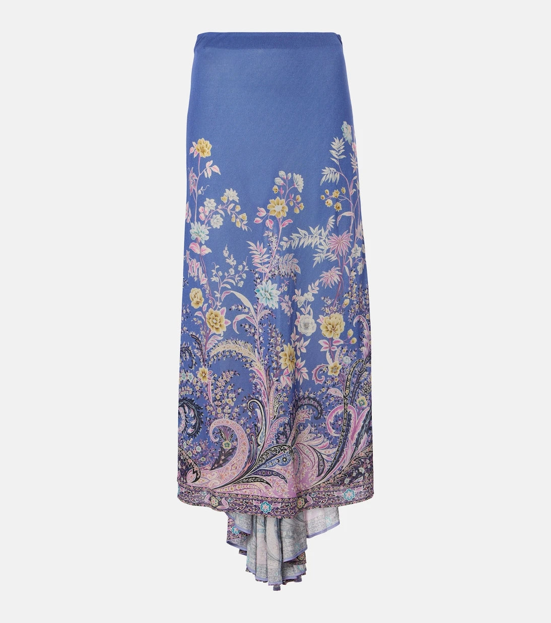 Etro - Printed asymmetric maxi skirt
