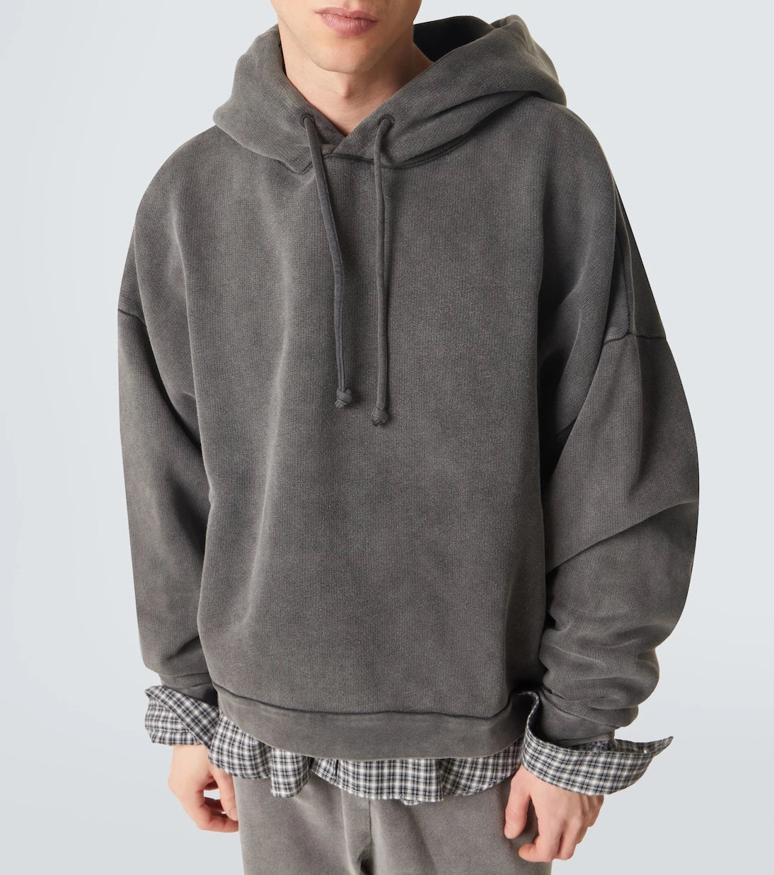 Acne Studios - سويت شيرت بقبعة قطني باهت