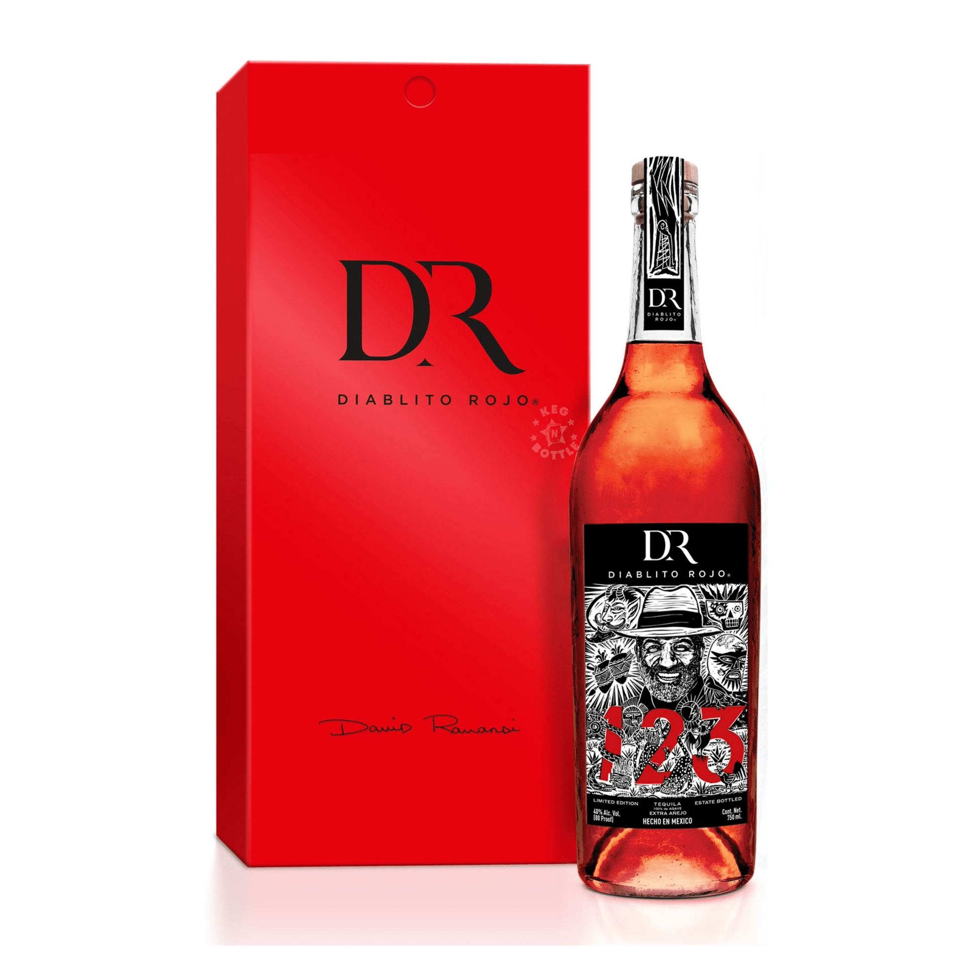 123 Organic Extra Anejo Rojo Diablito Tequila (750 ml)