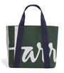 Harrods Green Mini Cotton Logo Tote Bag