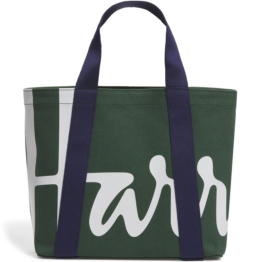 Harrods Green Mini Cotton Logo Tote Bag