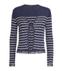 Rag & Bone Blue Cotton-Blend Striped Chiara Cardigan