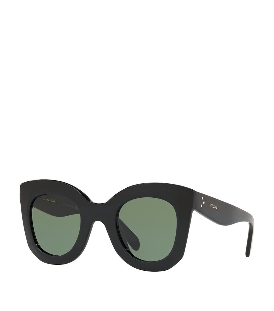 Celine Black Rectangular Sunglasses