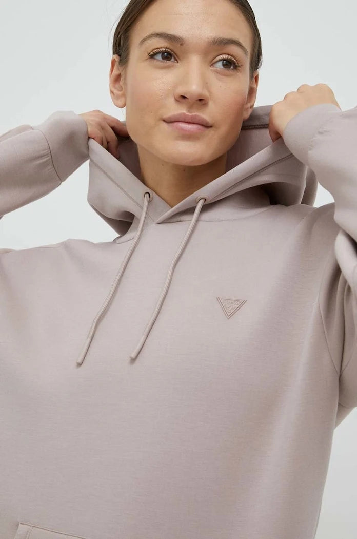 Guess kadın viskon kapüşonlu sweatshirt BRENDA