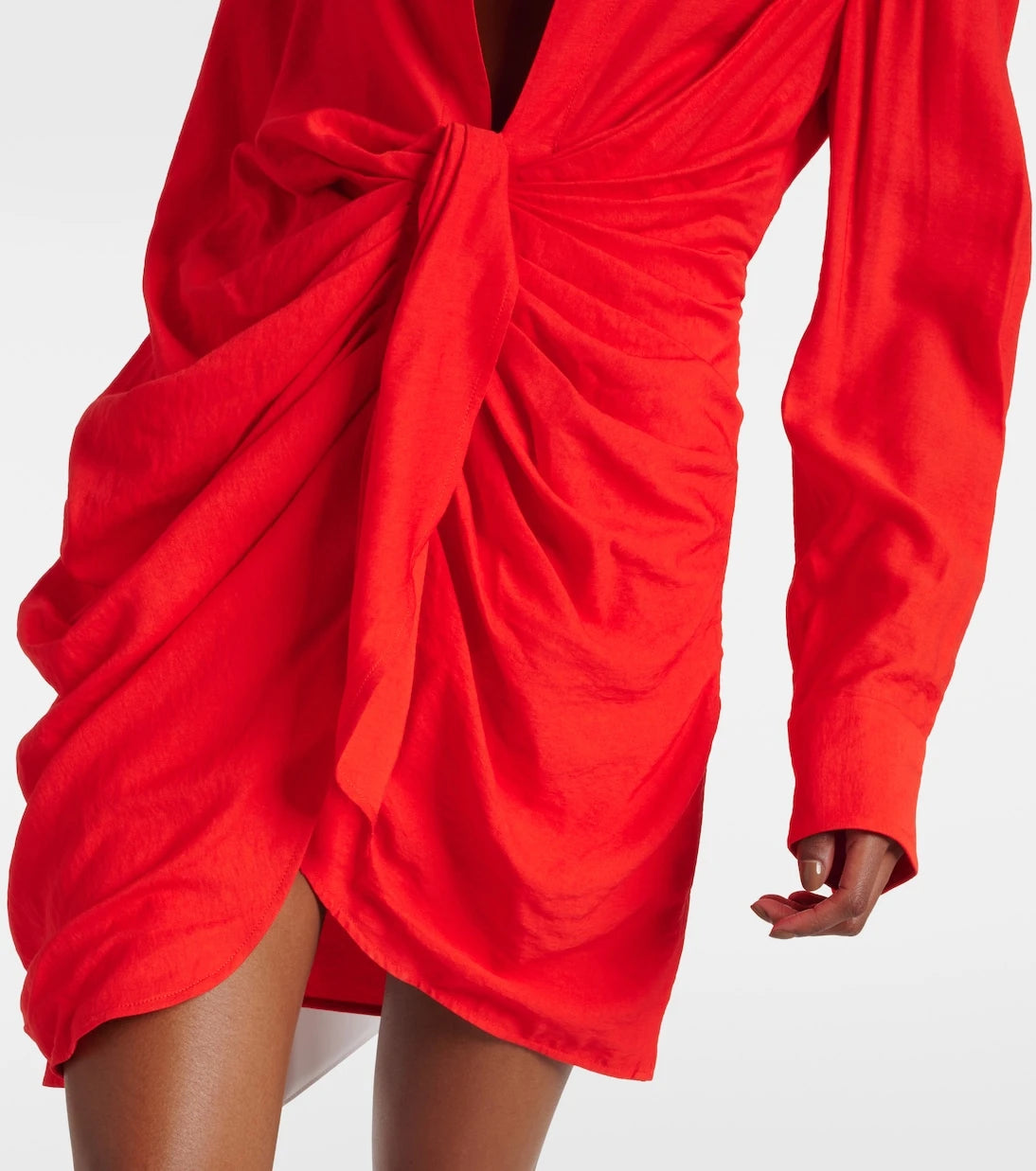 Jacquemus - La Robe Bahia draped shirt dress