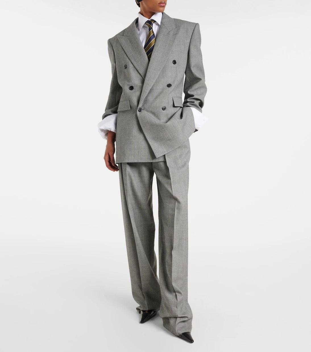 Saint Laurent - Double-breasted wool twill blazer