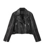 Black Leather Masone Biker Jacket