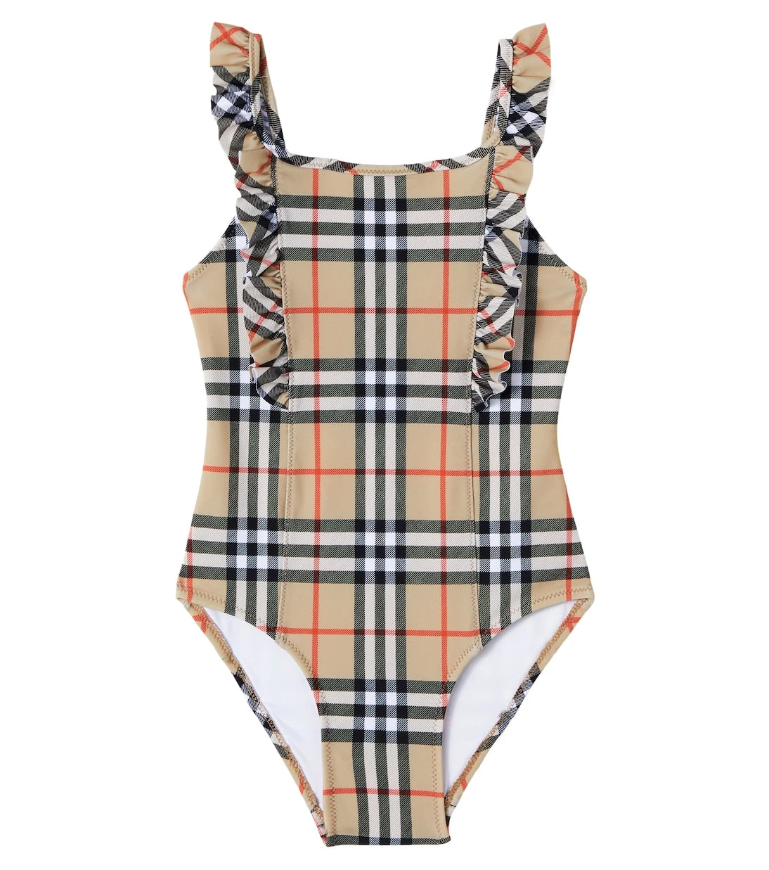 Burberry Kids - Burberry Check ruffled swimsuit