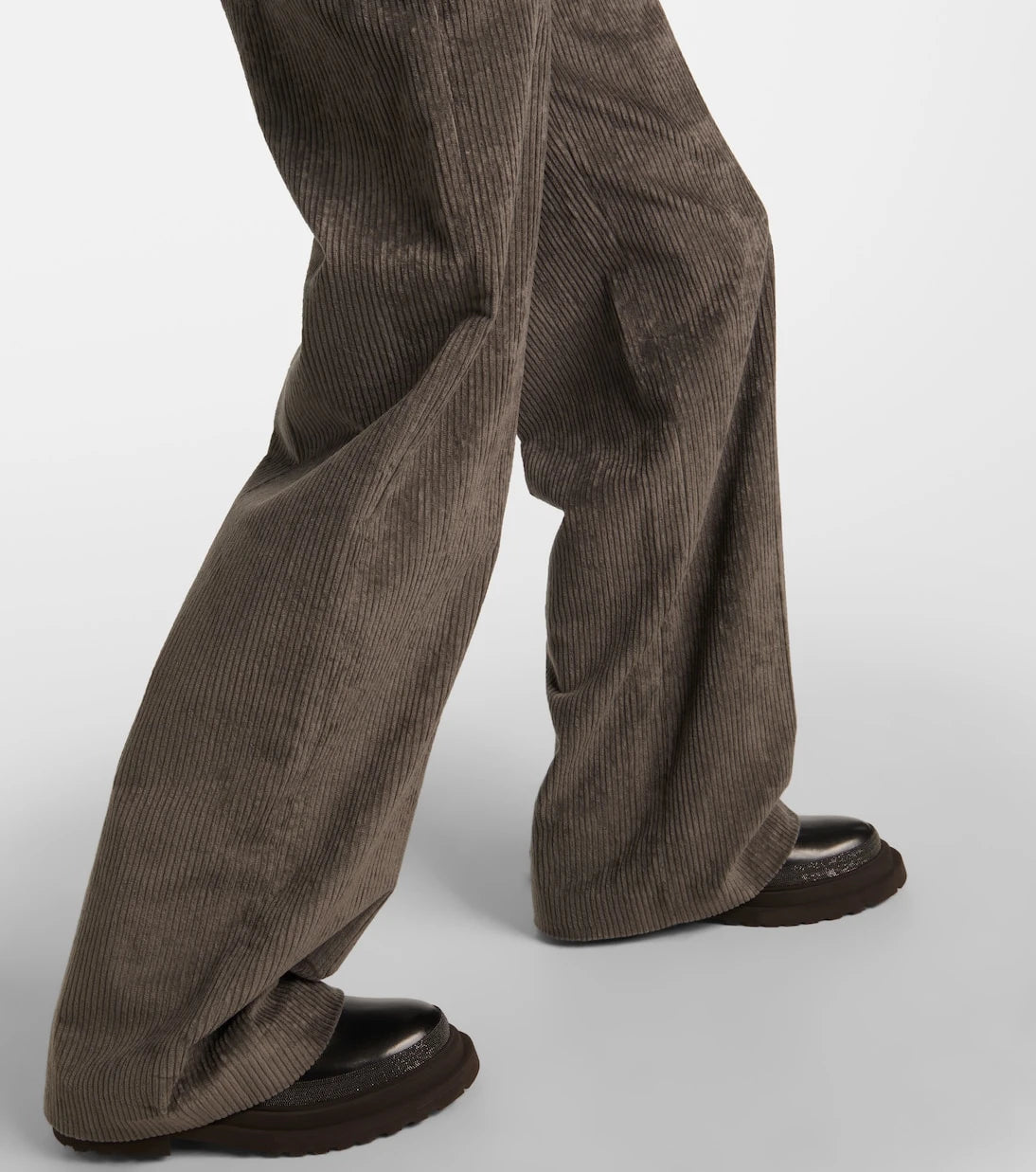 Brunello Cucinelli - High-rise cotton tapered pants
