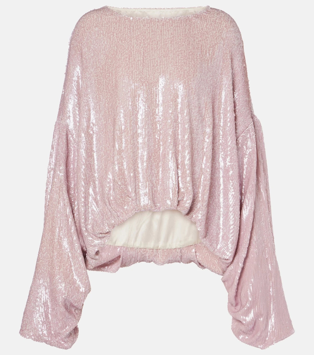 Dries Van Noten - Sequined gathered blouse