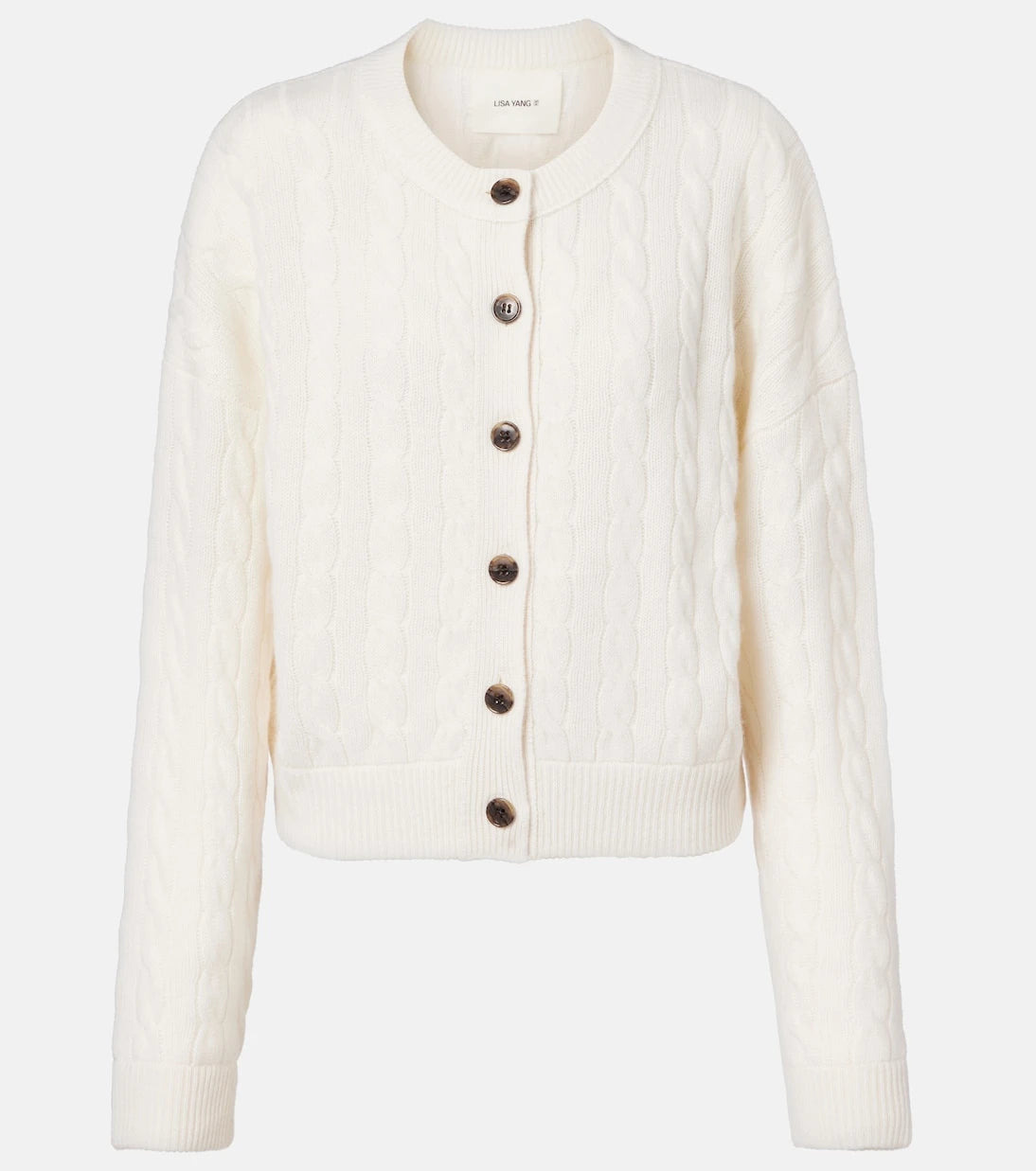 Lisa Yang - Cassie cable-knit cashmere cardigan