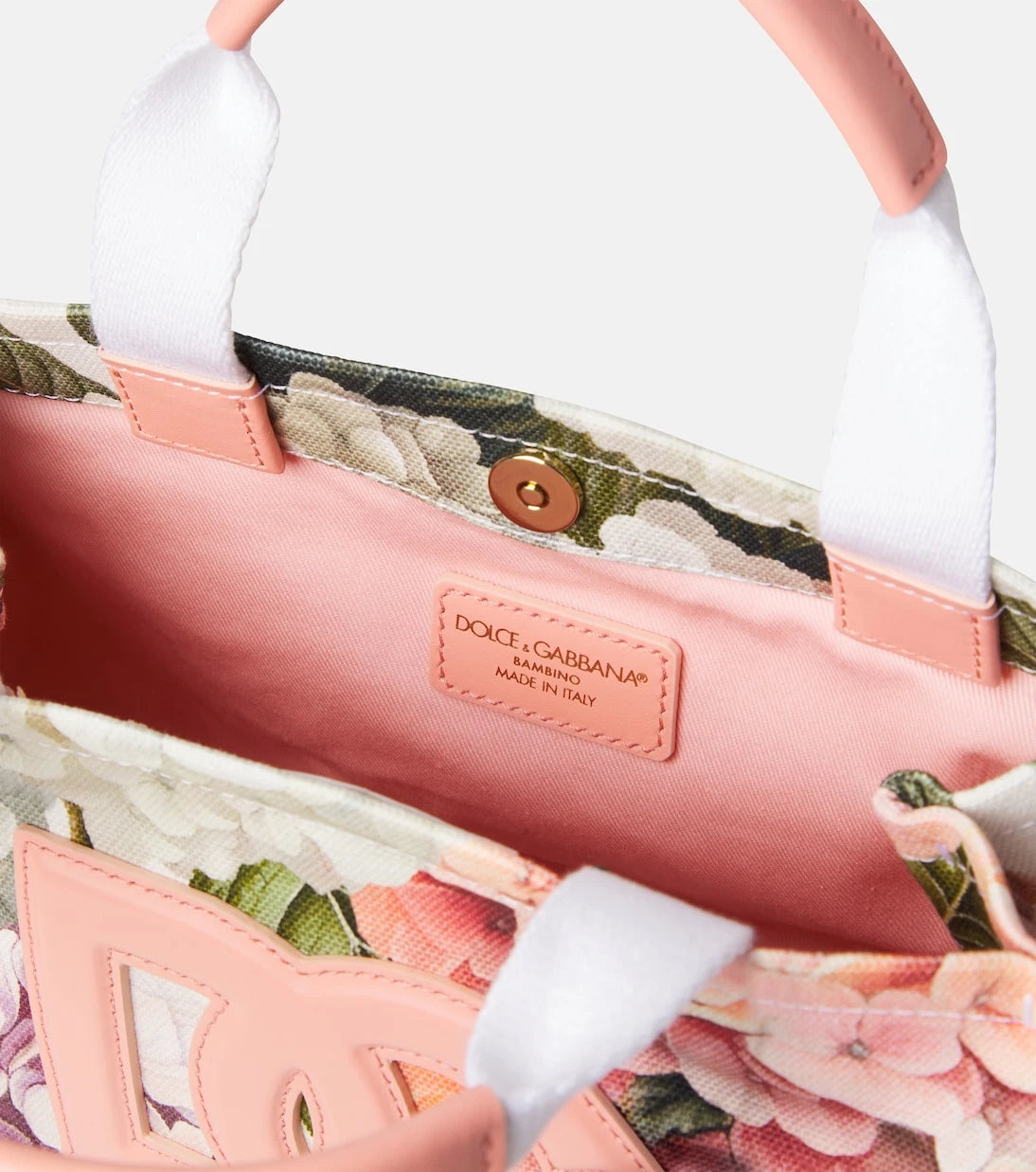 Dolce&Gabbana Kids - DG floral canvas tote bag