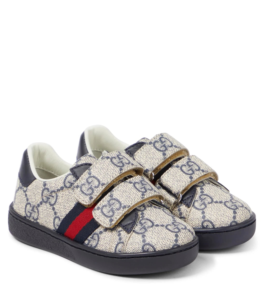 Gucci Kids - أحذية رياضية GG مزينة بالجلد