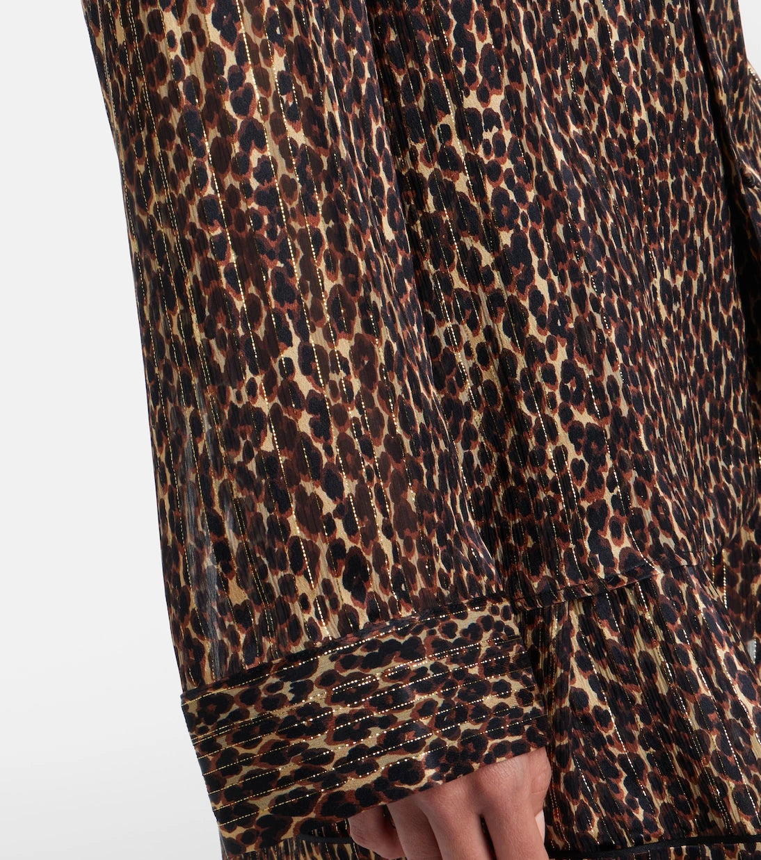 Saint Laurent - Leopard-print silk blouse