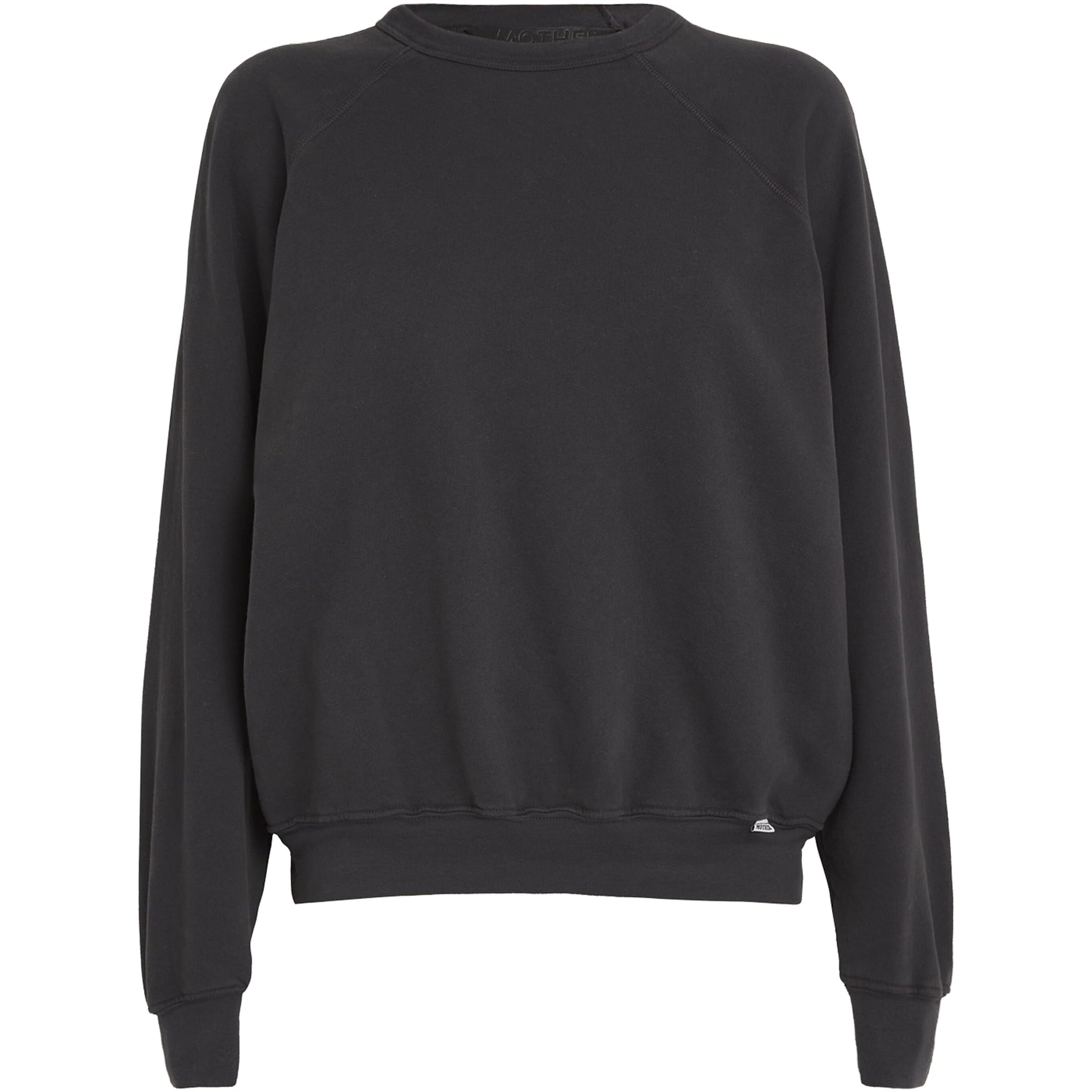 MOTHER Black Cotton The Biggie Concert Sweatshirt