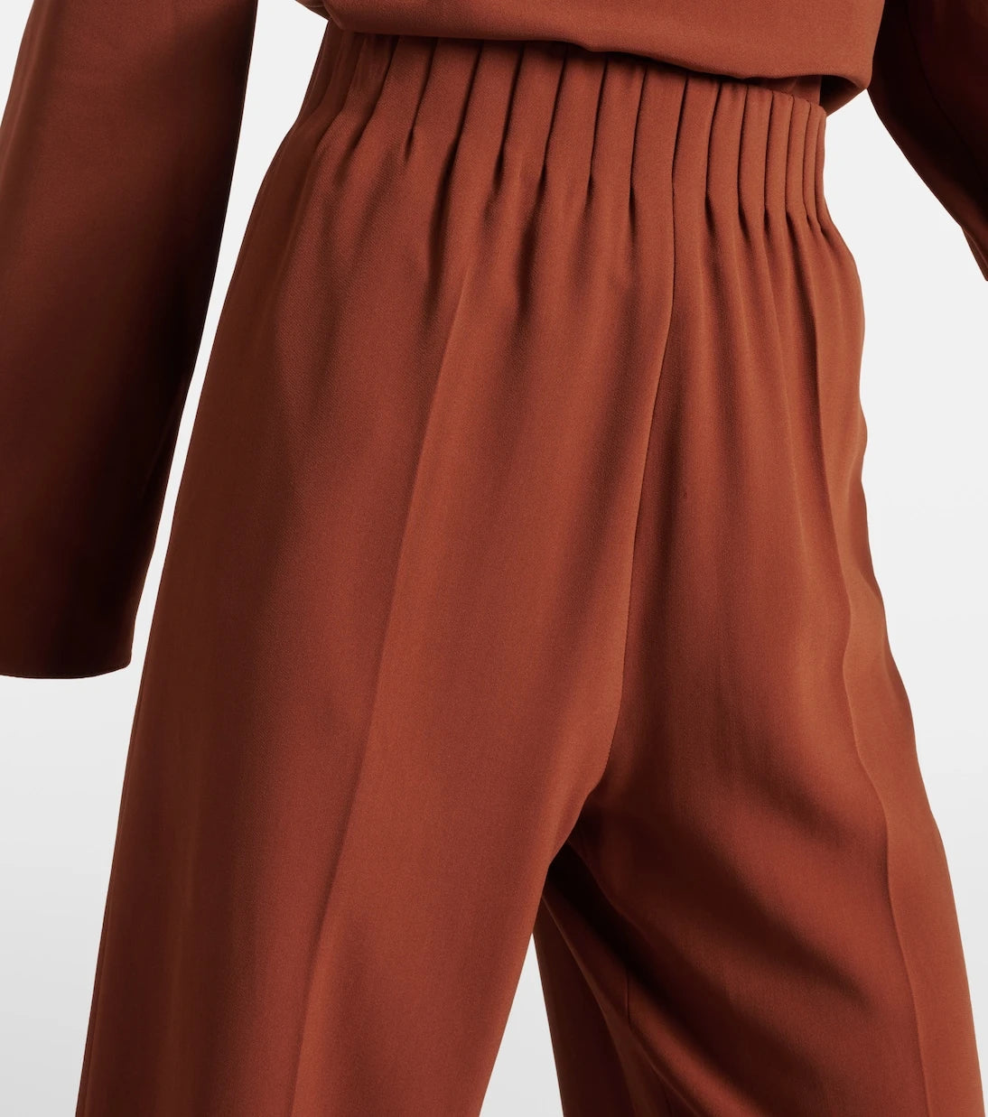 Fforme - Maud high-rise lamé wide-leg pants
