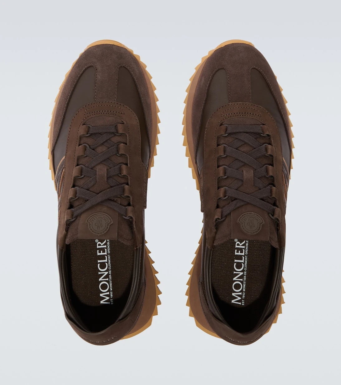 Moncler - Pacey2 suede-trimmed sneakers