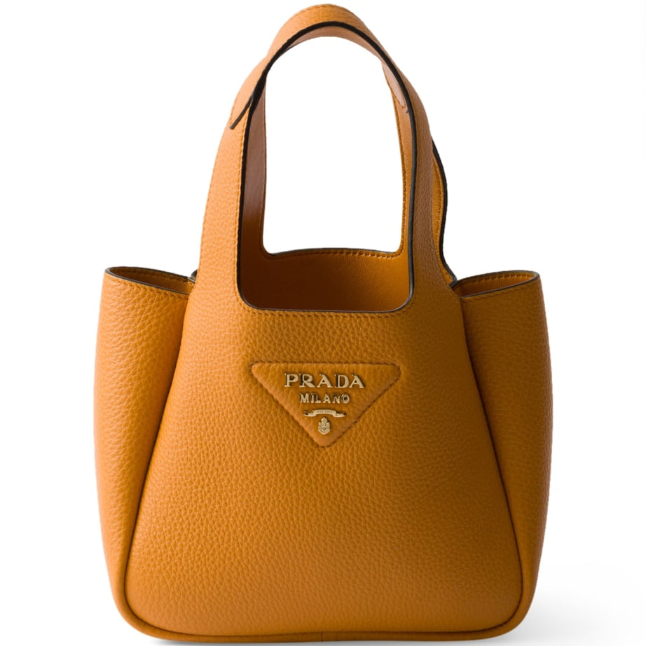 Prada Orange Mini Leather Top-Handle Bag