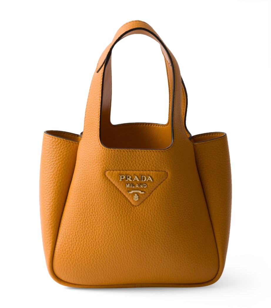 Prada Orange Mini Leather Top-Handle Bag