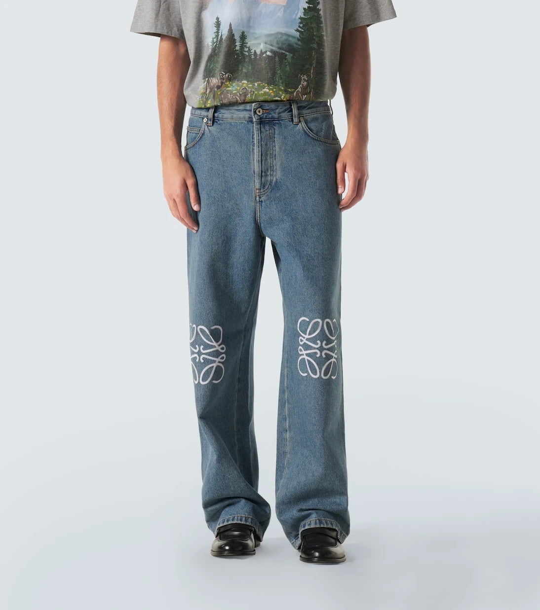 Loewe - Anagram wide-leg jeans