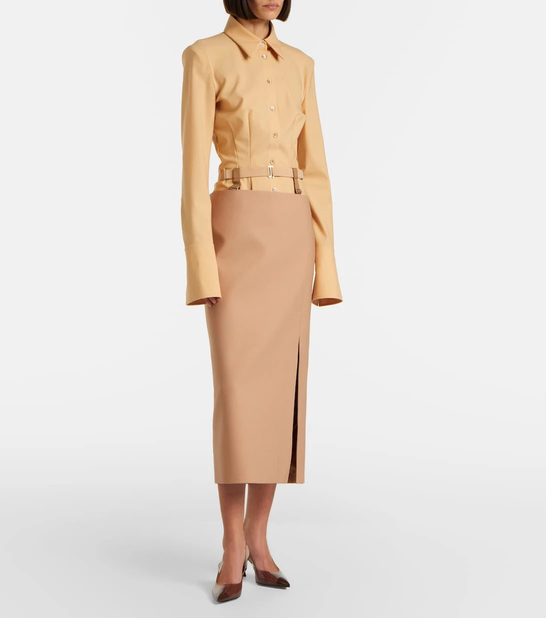 Mugler - Pleated shirt