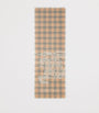 Burberry Beige Wool Wide EKD Check Scarf