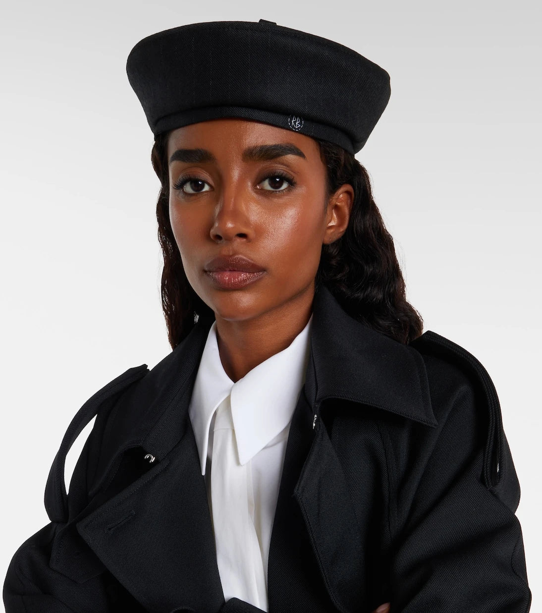 Ruslan Baginskiy - Pinstriped wool-blend beret