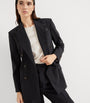 Brunello Cucinelli Black Tropical Luxury Wool Blazer