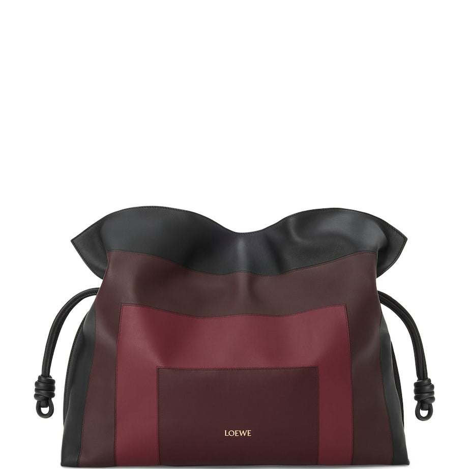 LOEWE Black x Albers Leather Flamenco Purse