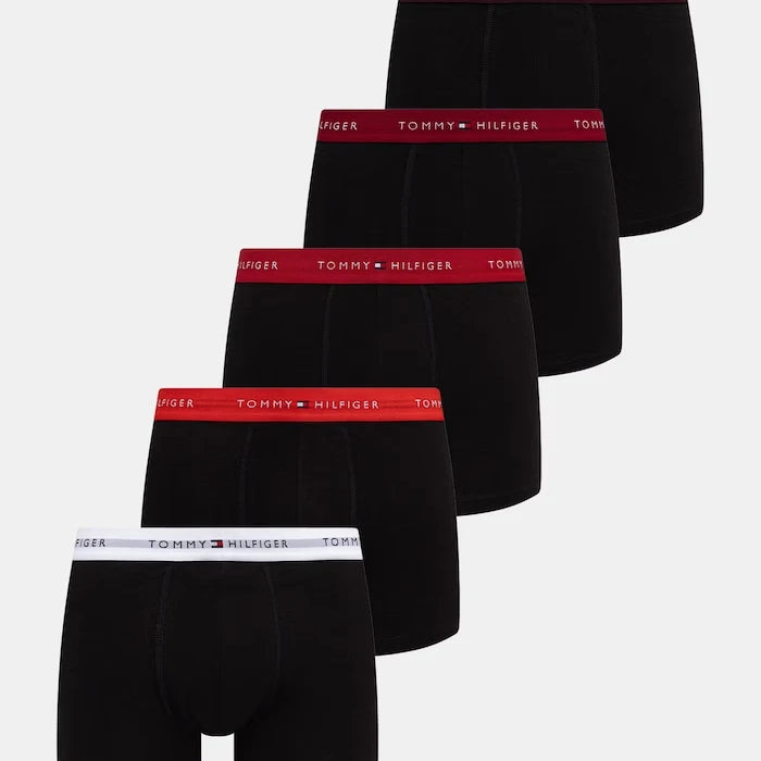Tommy Hilfiger pamuk ve elastanlı dar kesim erkek boxer 5'li paket