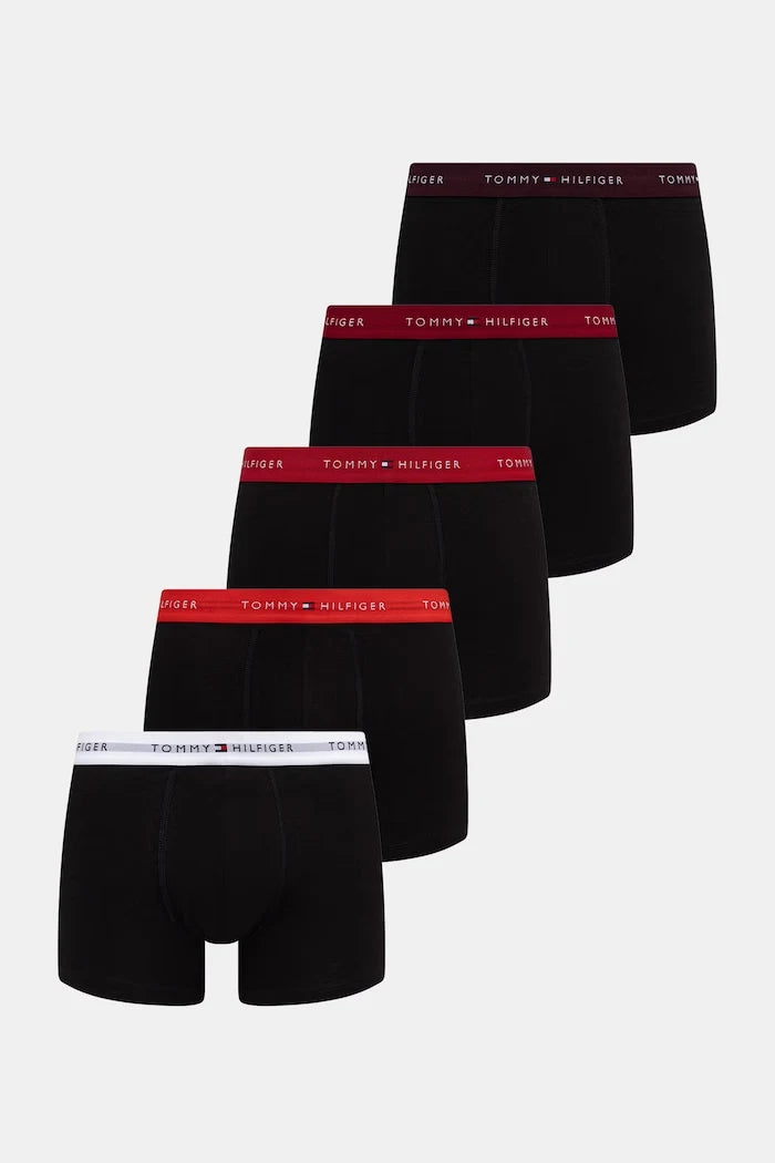 Tommy Hilfiger pamuk ve elastanlı dar kesim erkek boxer 5'li paket