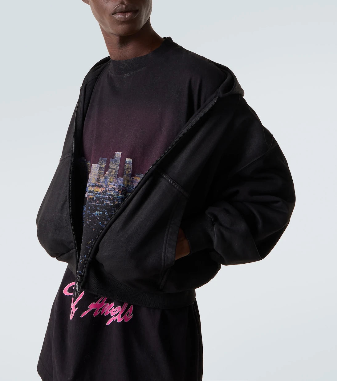 Balenciaga - Cotton jersey zip-up hoodie