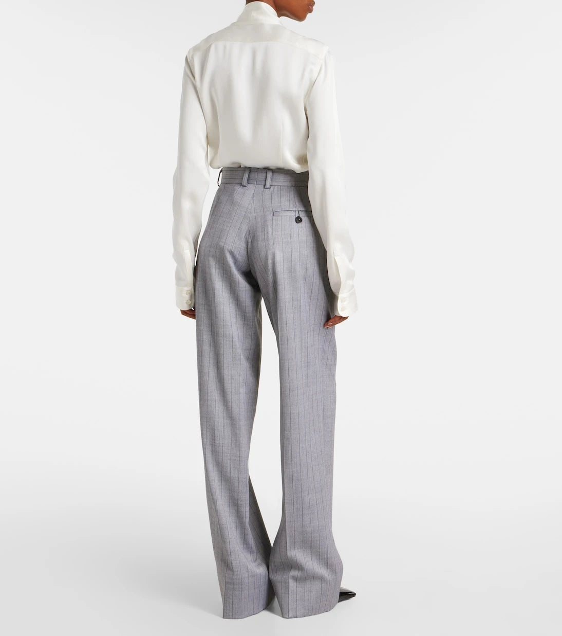 Stella McCartney - Striped wool wide-leg pants